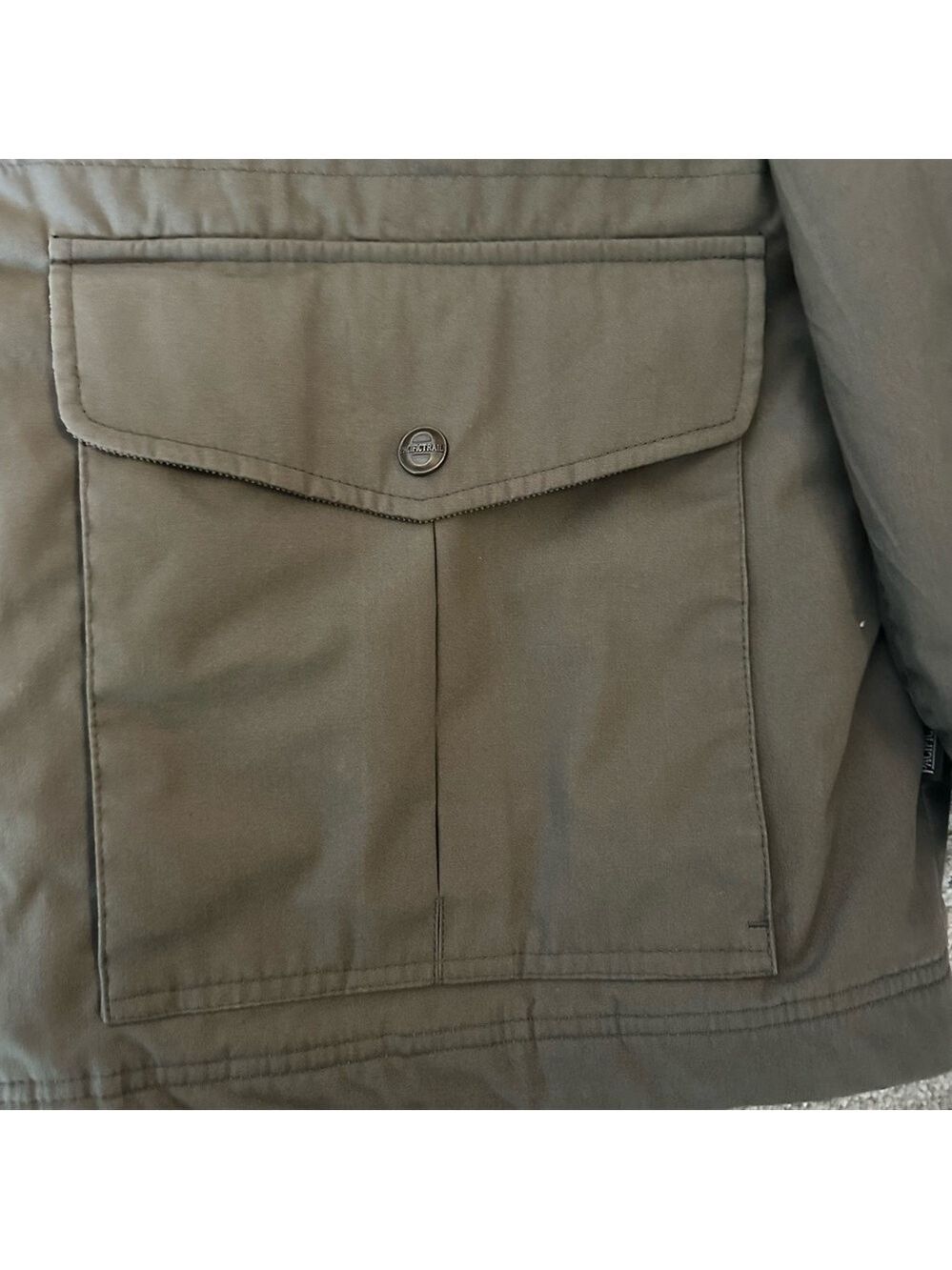 Vintage 90s Pacific Trail Jacket XXLT Outdoors Windbreaker Parka Bomber Olive - Picture 6 of 12